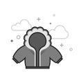 Flat Grayscale Icon - Jacket