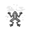 Flat Grayscale Icon - Lab frog Royalty Free Stock Photo