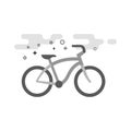 Flat Grayscale Icon - Low rider bicycle