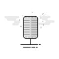 Flat Grayscale Icon - Microphone Royalty Free Stock Photo