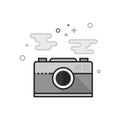 Flat Grayscale Icon - Picture file format Royalty Free Stock Photo