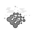 Flat Grayscale Icon - Printing raster dots Royalty Free Stock Photo