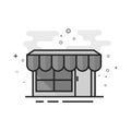 Flat Grayscale Icon - Shop