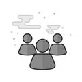 Flat Grayscale Icon - Teamwork