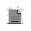 Flat Grayscale Icon - Text file format