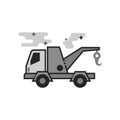 Flat Grayscale Icon - Tow