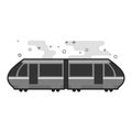 Flat Grayscale Icon - Tram