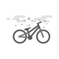 Flat Grayscale Icon - Trial bicycle