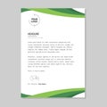 Flat green letterhead premium vector Royalty Free Stock Photo