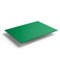 Flat Green Rectangular Surface Casting a Shadow on a White Background rectangle object Royalty Free Stock Photo