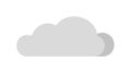 Flat Grey Cloud Icon for Weather Applications, vector design Generative AI Royalty Free Stock Photo