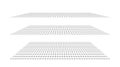 Flat grid surface set. Rectangle plane in different perspective. Different angles design elements collection. Vector