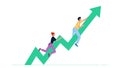 flat growth hacking vector