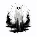 Flat Halloween Ghost Stylish Simplicity