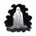 Flat Halloween Ghost Stylish Simplicity