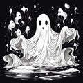 Flat Halloween Ghost Stylish Simplicity