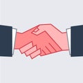 Flat Handshake Icon.