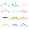 flat hangers for wardrobe, fashion clothes hanger Royalty Free Stock Photo