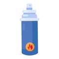 Flat Hazardous Waste Flammable Liquid Can Icon