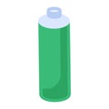 Flat Hazardous Waste Green Can Hazard Liquid Icon