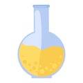 Flat Hazardous Waste Spherical Chemical Flask Icon