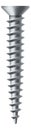 Flat head screw. Silver metal ridge fastener