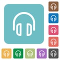 Flat headset icons Royalty Free Stock Photo