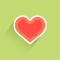 Flat heart heart icon