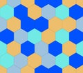 Flat Hexagonal Repeat Pattern Background