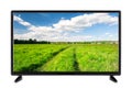 Flat high definition TV with a country road on the screen Royalty Free Stock Photo