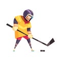 Flat Hockey Player