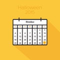 Flat holiday calendar icon Royalty Free Stock Photo