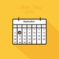 Flat holiday calendar icon