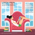 Flat Home Leisure Colorful Poster