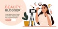 Beauty Blogger Banner Royalty Free Stock Photo