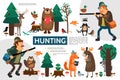 Flat Hunting Infographic Template