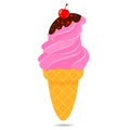 Flat ice cream icon 07