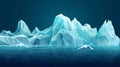 Flat Iceberg Texture Background