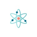 Flat icon - Atom structure