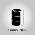 Barrel of oil icon. vector crude oil. Liquid for power, energy market, economy, Fuel, diesel, petrol, gas concept.