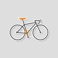 Flat icon for bicycle,sticker,vector illustration Royalty Free Stock Photo