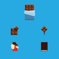 Flat Icon Bitter Set Of Cocoa