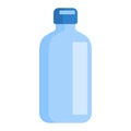 Flat icon with blue bottle medical isolated on white background. Royalty Free Stock Photo
