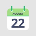 Calendar 22nd of August