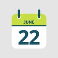 Calendar 22nd of June