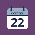 Calendar 22nd of October