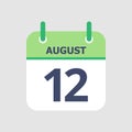 Calendar 12th of August