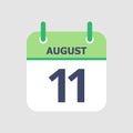 Calendar 11th of August