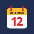 Calendar 12th of December