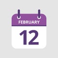 Calendar 12th of February